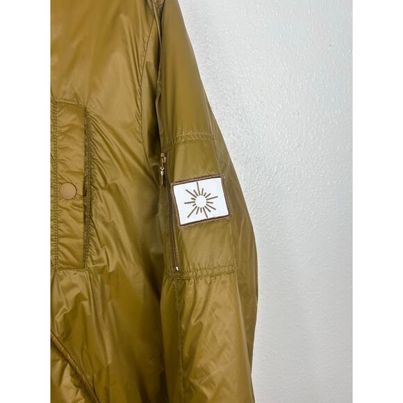 Offline By Aerie Leight Weight Sherpa Hooded Snap Button Jacket Gold Sz Large - Picture 4 of 7